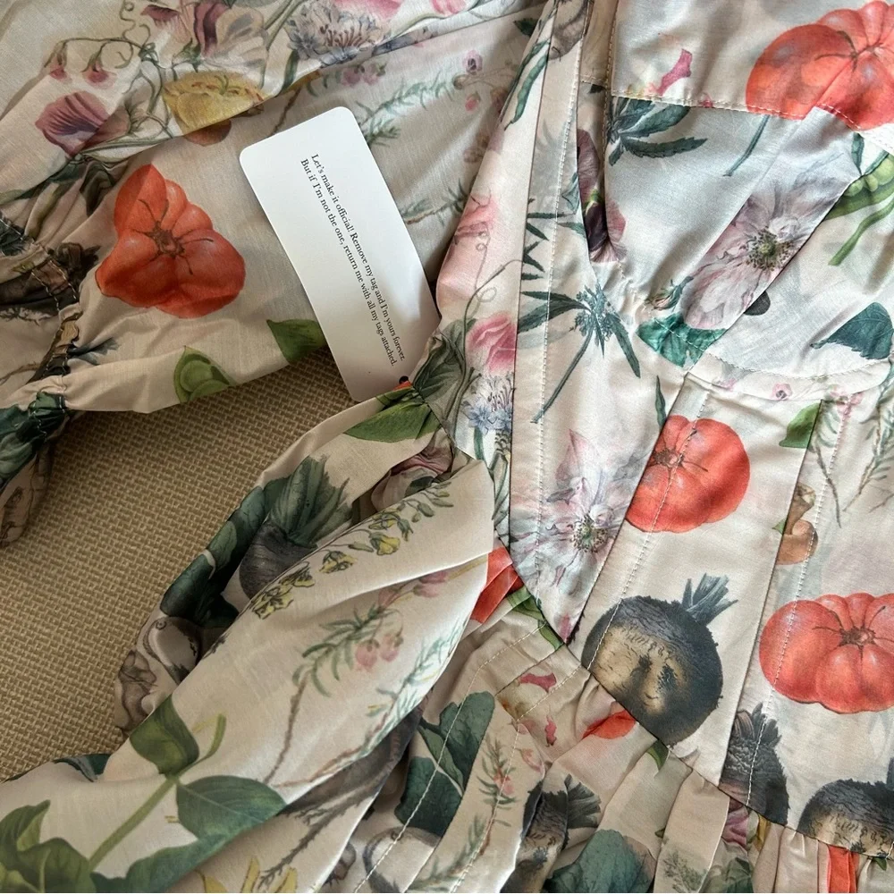 Floral Puff Sleeve Dress - Picture 10 of 13